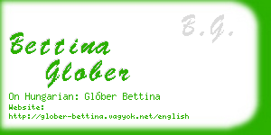 bettina glober business card